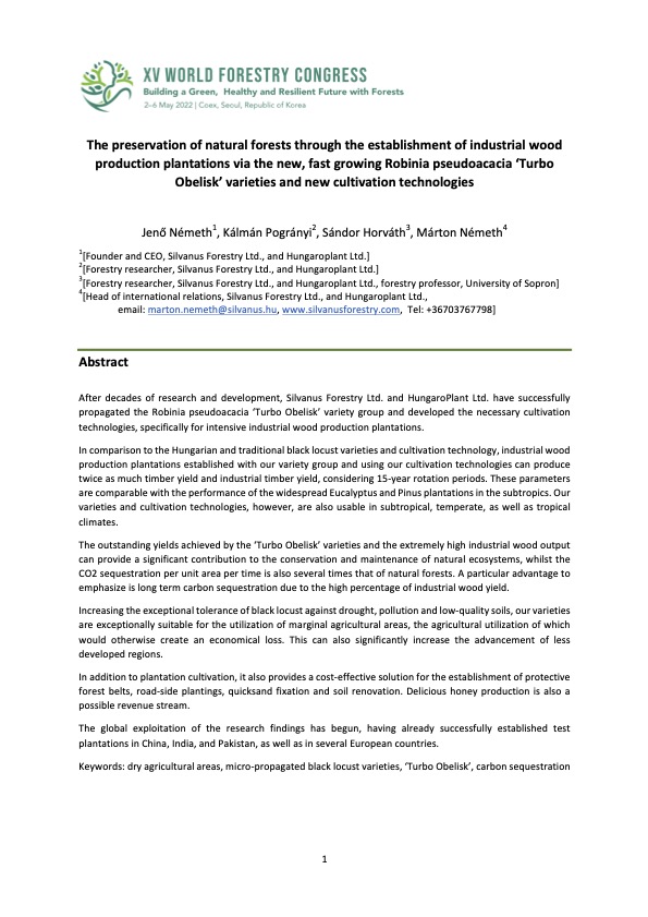 Research Paper - World Forestry Congress 2022